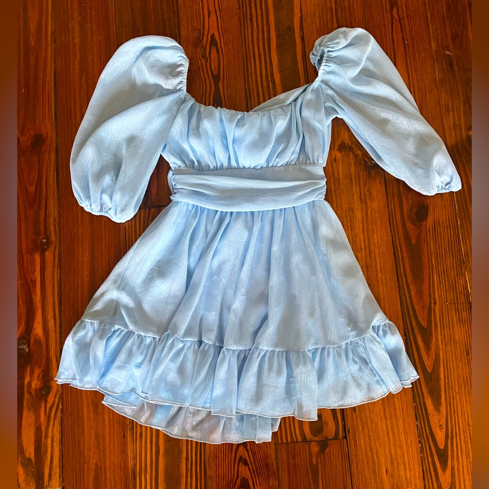 Lucy in The Sky blue sparkly dress